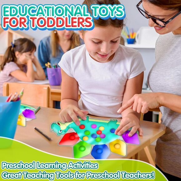 Dinosaur Color Sorting Sensory Toy Gift for  Activities Fine Motor Matching - Picture 3 of 5